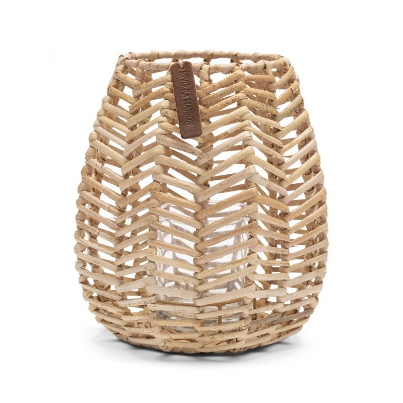 Kaarsenhouder Rustic Rattan Hexagon