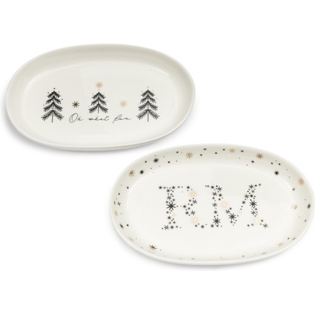 Magical Christmas Plate 2 stuks - Wit