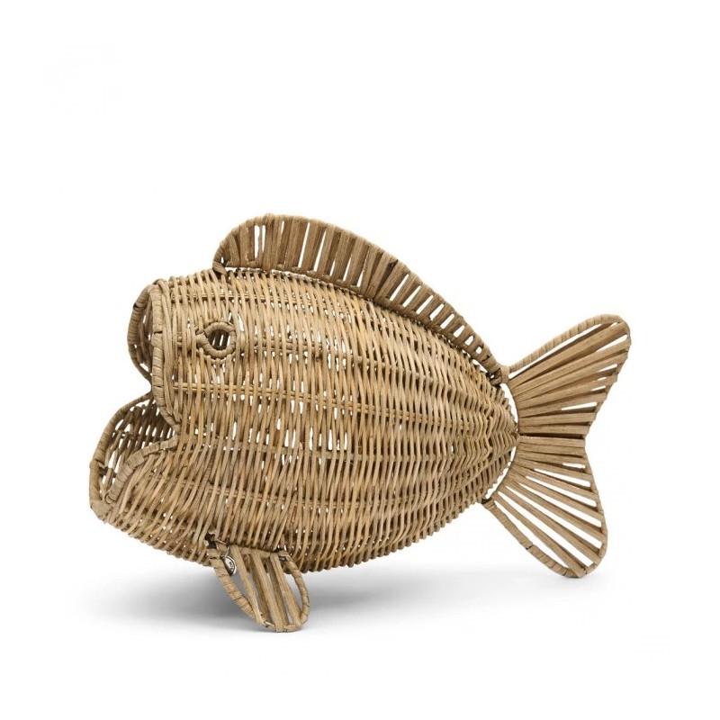 Decoratiemand Rustic Rattan Fish