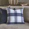 RM Flanel Checks, Kussenhoes 50x50 - blauw