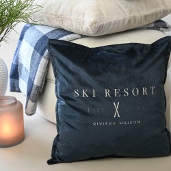 RM Ski Resort, Kussenhoes 50x50 - Blauw