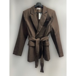 Strik blazer bruin