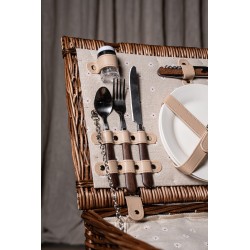 Kinzey Brown willow picnic basket for 2 person
