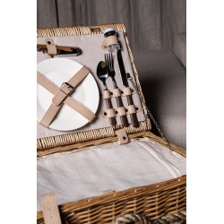 Kinzey Natural willow picnic basket for 2 person
