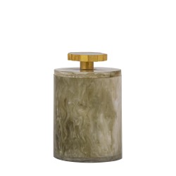 Cayley Green poly round storage box w lid L