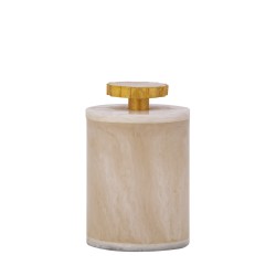 Cayley White poly round storage box w lid L