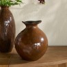 Lunaro Vase Wide Forest Brown