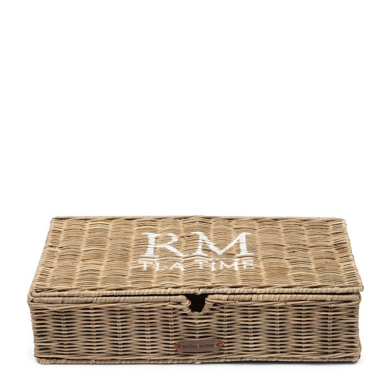 Rustic Rattan Tea Time Tea Box