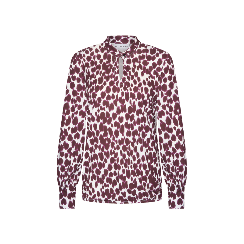 Top Justin Print Burgundy - HELENA HART