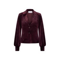 Blazer Lora Velour - Burgundy - HELENA HART