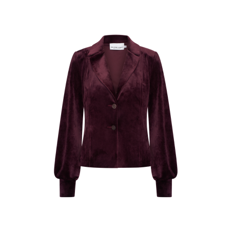 Blazer Lora Velour - Burgundy - HELENA HART