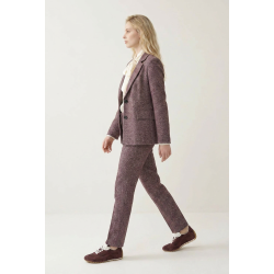 Blazer Nick Lano Lurex - Donegal tweet burgundy - HELENA HART