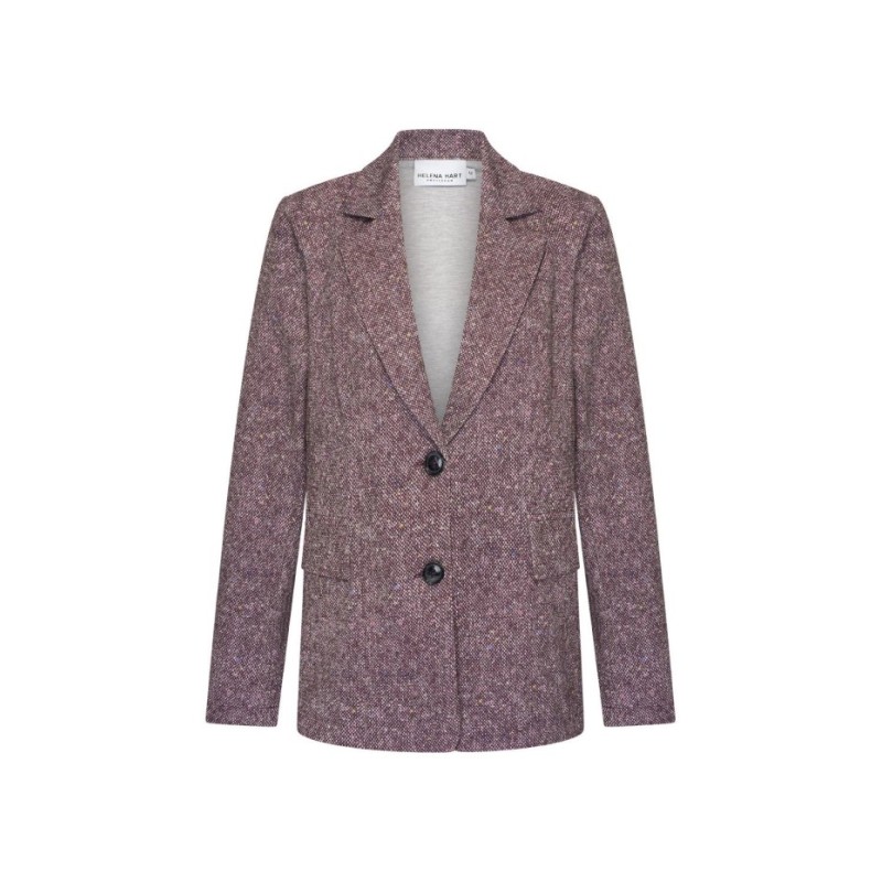 Blazer Nick Lano Lurex - Donegal tweet burgundy - HELENA HART