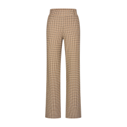 Broek Soul Lano Lurex Ruit - Higgens Ruit Sand - HELENA HART