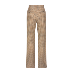 Broek Soul Lano Lurex Ruit - Higgens Ruit Sand - HELENA HART