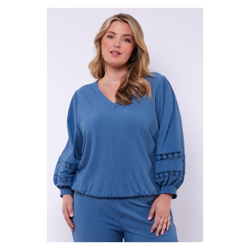Capry top dusty blue - EXXCELLENT