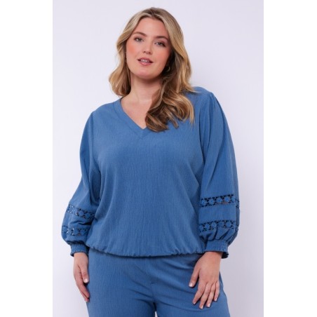 Capry top dusty blue - EXXCELLENT