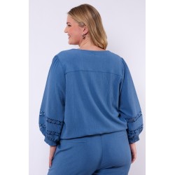 Capry top dusty blue - EXXCELLENT
