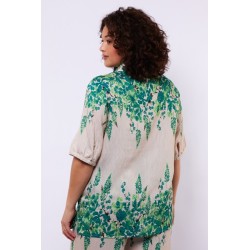 Ivanna blouse Sand/ vintage green - EXXCELLENT