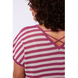 Leighton knit pullover Sand/Grape - EXXCELLENT