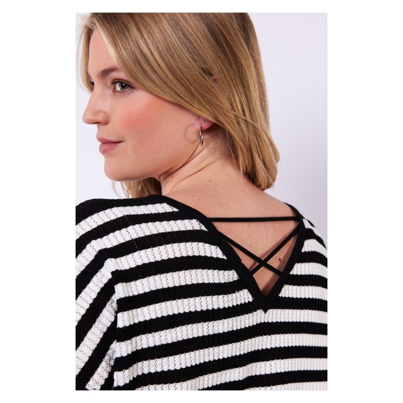 Leighton knit pullover - BLACK - EXXCELLENT