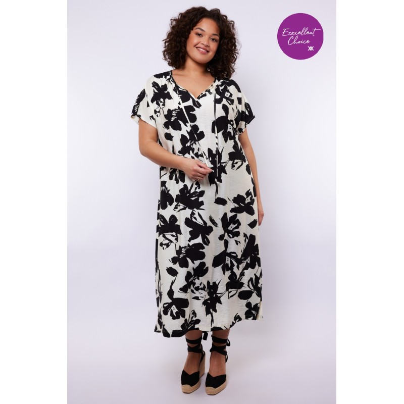Aryelle dress – Offwhite/Black - EXXCELLENT