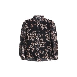 Jorila blouse - Black/Sand - Exxcellent