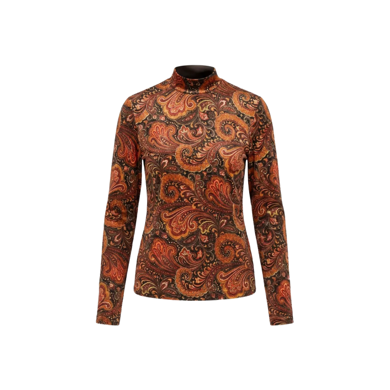 Col print paisley - Cognac