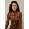 Col print paisley - Cognac