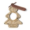 Rustic Rattan Christmas Tree Napkin Ring