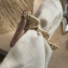 Rustic Rattan Christmas Tree Napkin Ring