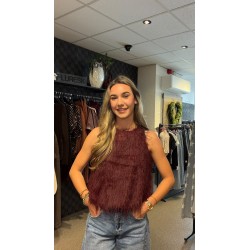 Feather Top - Burgundy