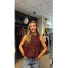 Feather Top - Burgundy