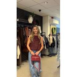 Feather Top - Burgundy